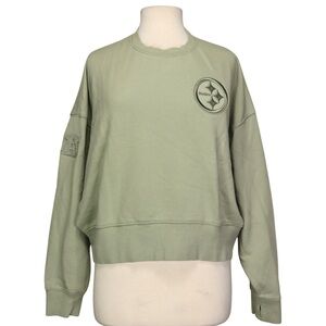 Pittsburgh Steelers Pro Standard NFL Sweatshirt Womens Size Medium Moss Green